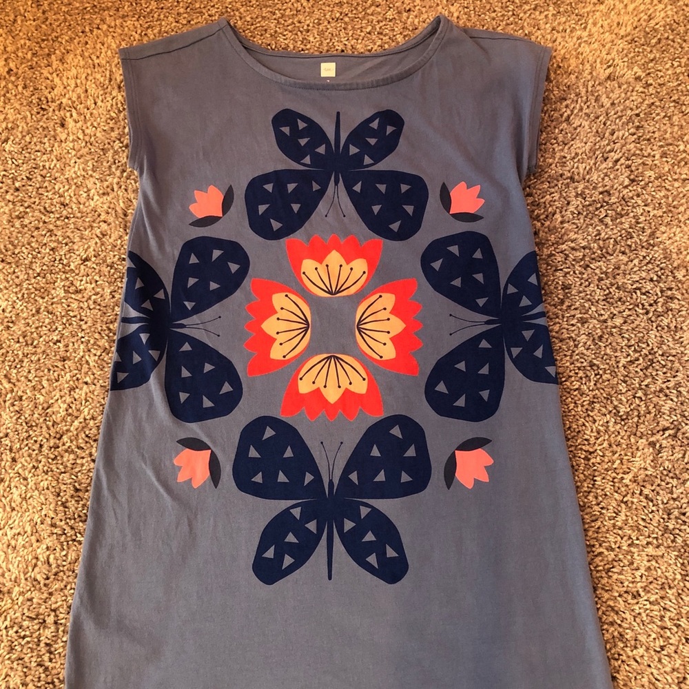 TEA Collection Blue Sleeveless Dress Size 7 Girls